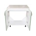 Masca pentru chiuveta cu 2 usi 80 cm Zebra, Alb/MDF Verde cu blat Travertin, 80 x 85 x 60 cm